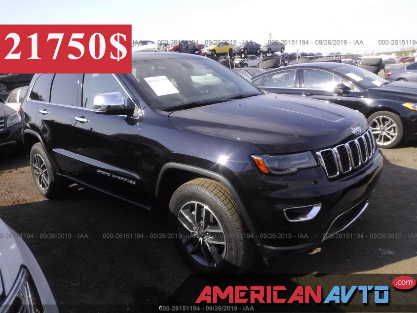 Купить черную бу JEEP GRAND CHEROKEE 3.6 2019 года в США