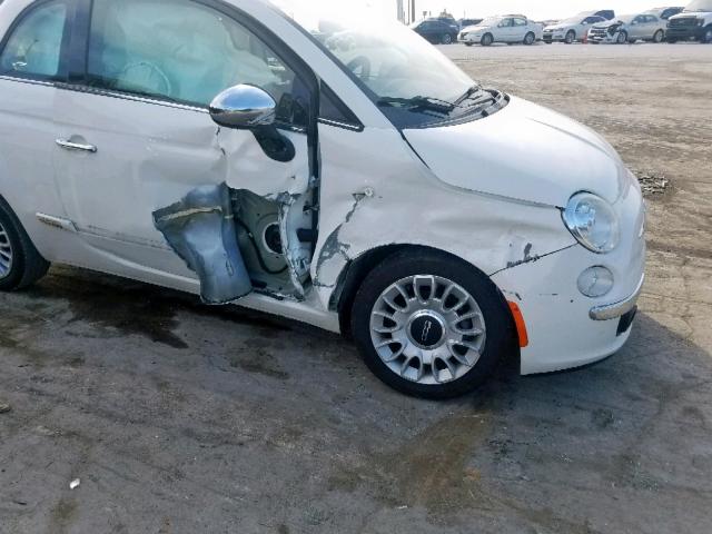 Купить белую бу FIAT 500 1.4 2013 года в США