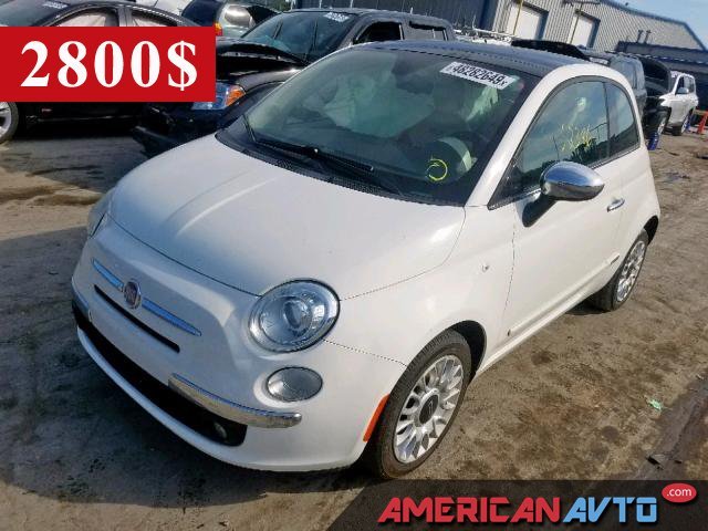 Купить белую бу FIAT 500 1.4 2013 года в США