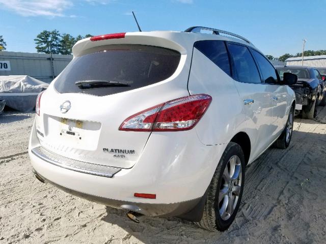 Купить белую бу NISSAN MURANO 3.5 2012 года в США