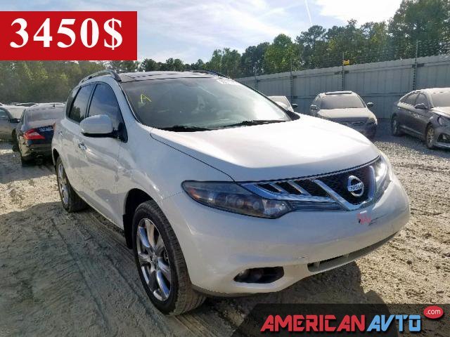 Купить белую бу NISSAN MURANO 3.5 2012 года в США