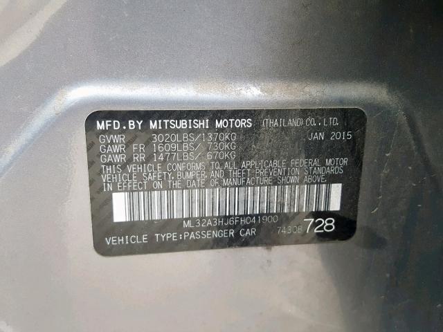 Купить бу MITSUBISHI MIRAGE 1.2 2015 года в США