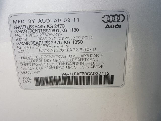 Купить AUDI Q5 PREMIUM PLUS 2012 года В США